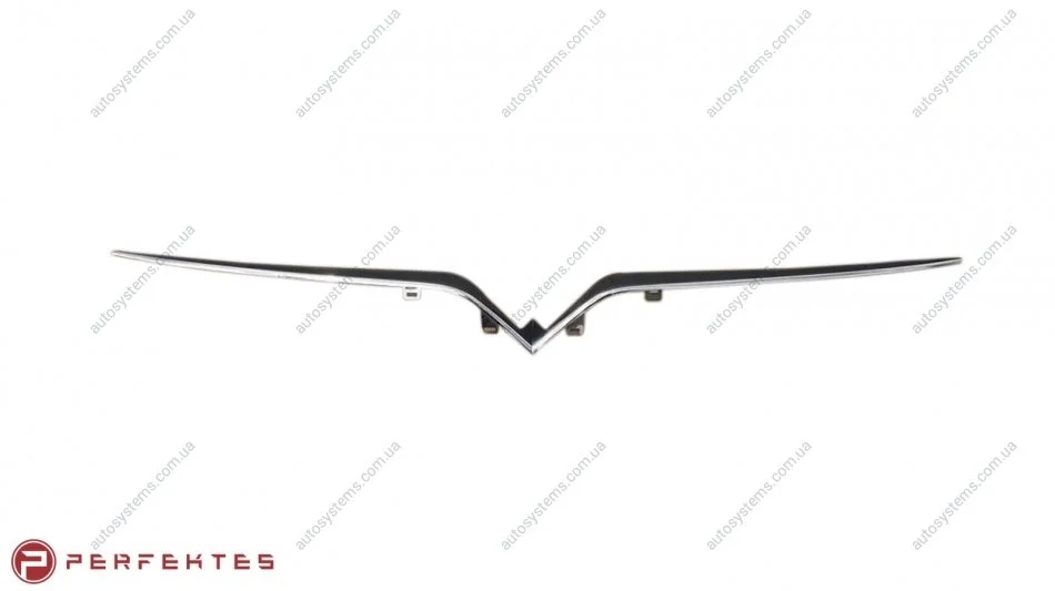Логотип/накладка переднего бампера (Хром) Tesla Model X 1047022-00-D PERFEKTES 191-TSMX-2200D-00 (фото 1)