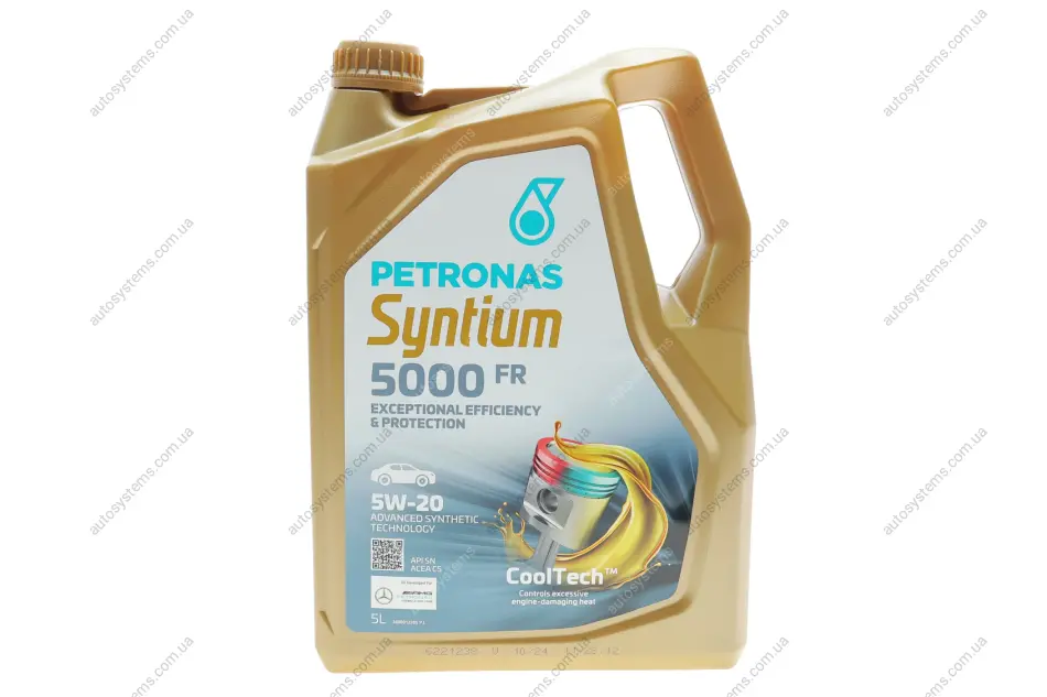 Олива 5W20 SYNTIUM 5000 FR (5L) (ILSAC GF5) (WSS-M2C 948-B/STJLR.03.5004) Petronas 70265M12EU (фото 1)
