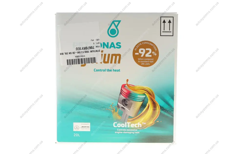 Олива 0W30 SYNTIUM 7000 FJ (20L) (Ford WSS-M2C950-A/Jaguar Land Rover STJLR.03.5007) (ACEA C2) (з-на на 71231RY1EU) Petronas 70670RY1EU (фото 1)