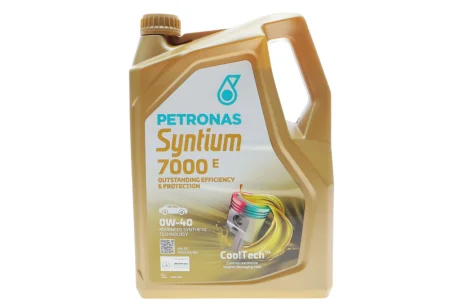 Олива 0W40 SYNTIUM 7000 E (5L) (MB 229.5/MB 229.3/VW 502.00/505.00/LL-01/RN0710/Ford WSS-M2C937-A) Petronas 70722M12EU