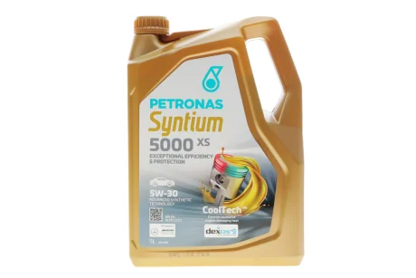 Олива 5W30 SYNTIUM 5000 XS (5L) GM Dexos 2 (API SN/ACEA C2/C3) заміна для 70660M12EU Petronas 70956M12EU