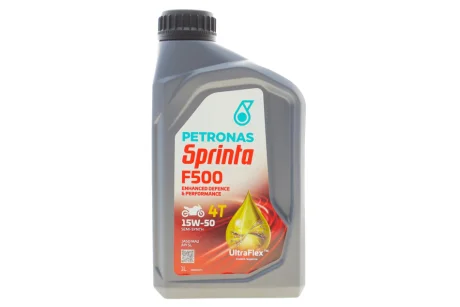 Олива 15W50 SPRINTA F500 4T (1L) (API SL/JASO MA2) Petronas 73127E15EU