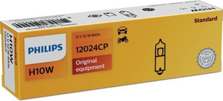 Лампа накаливания H10W 12V 10W PHILIPS 12024CP