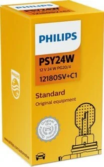 Лампа накаливания желтая PSY24W 12V 24W PHILIPS 12180SV+C1
