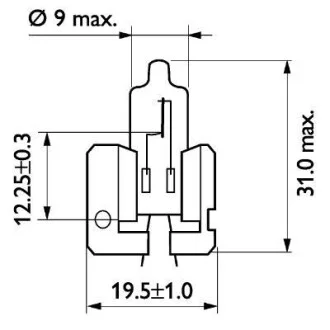 Лампа галогенная 12В H2 55Вт PHILIPS 12311