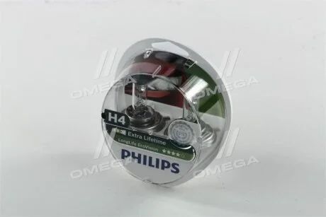 Лампа галогенная Longlife Ecovision 12В H4 60/55Вт PHILIPS 12342LLECOS2