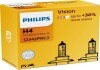 Лампа галогенная Vision +30% 12В H4 60/55Вт +30% PHILIPS 12342PRC2 (фото 1)