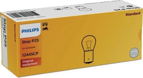 Лампа накаливания Stop P25 12V 18W PHILIPS 12445CP