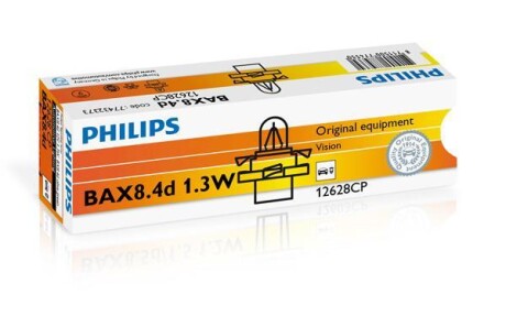 Лампочка накаливания BAX 12V 1,3W PHILIPS 12628CP