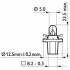 Лампочка накаливания BAX 12V 1,12W PHILIPS 12638CP (фото 3)