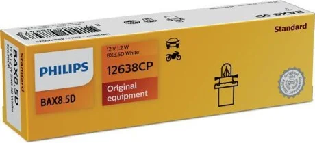 Лампочка накаливания BAX 12V 1,12W PHILIPS 12638CP