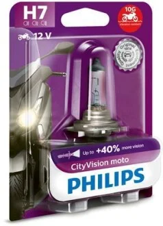 Лампа галогенная Cityvision +40% 12В H7 55Вт +40% PHILIPS 12972CTVBW