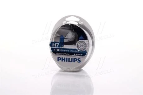 Лампа галогенная Diamondvision 12В H7 55Вт PHILIPS 12972DVS2