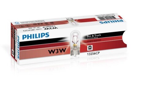 Лампа накаливания W3W 24V 3W PHILIPS 13256CP