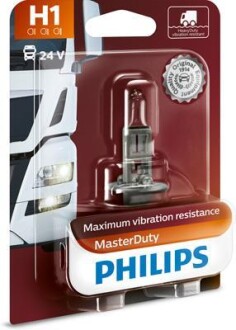 Лампа галогенная Masterduty 24В H1 70Вт PHILIPS 13258MDB1