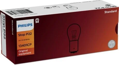 Лампа накаливания Stop P22 24V 15W PHILIPS 13401CP