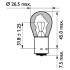 Лампа накаливания желтая PY21W 24V 21W PHILIPS 13496MLCP (фото 3)