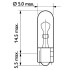 Лампа накаливания WBT5 24V 1,2W PHILIPS 13516CP (фото 3)