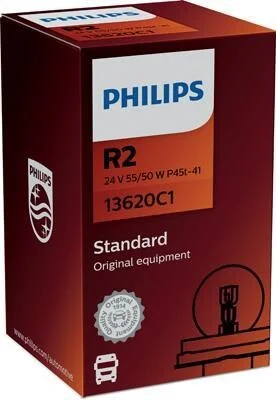 Лампа галогенная 24В R2 55/50Вт PHILIPS 13620C1 (фото 1)