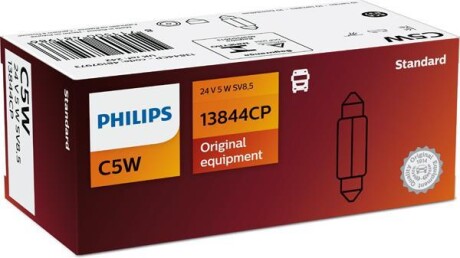 Лампа накаливания C5W 24V 5W PHILIPS 13844CP