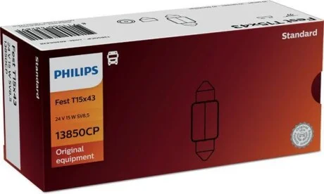Лампа накаливания T15 24V 15W PHILIPS 13850CP