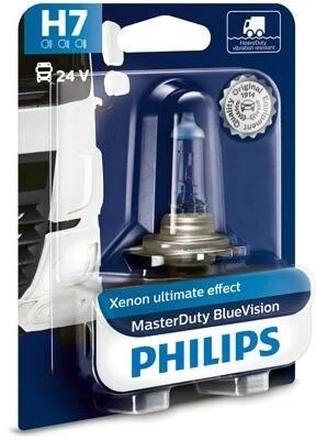 Лампа галогенная Philips Masterduty Bluevision 24В H7 70Вт PHILIPS 13972MDBVB1 (фото 1)