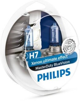 Лампа галогенная Masterduty Bluevision 24В H7 70Вт PHILIPS 13972MDBVS2