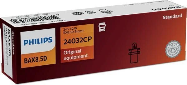 Лампочка накаливания BAX 24V 1,2W PHILIPS 24032CP (фото 1)