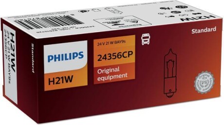 Лампа накаливания H21W 24V 21W PHILIPS 24356CP