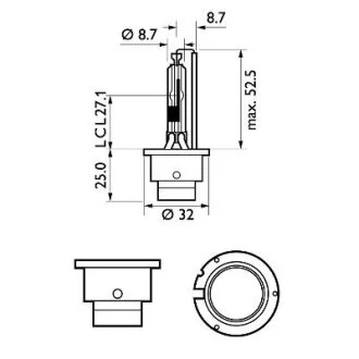 Лампа ксеноновая D2R 85V 35W PHILIPS 36446033