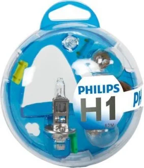 Фото 1 - набор запасных ламп Essential Box H1 12V PHILIPS 55717EBKM Набор запасных ламп Essential Box H1 12V PHILIPS 55717EBKM (фото 1)