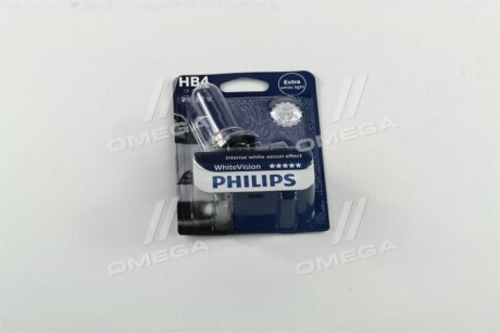 Лампа галогенная Whitevision 12В HB4 55Вт PHILIPS 9006WHVB1