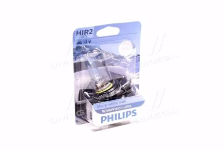 Лампа галогенная Whitevision Ultra 12В HIR2 55Вт PHILIPS 9012WVUB1
