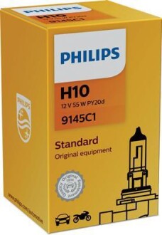 Лампа галогенная Standard 12В H10 42Вт PHILIPS 9145C1