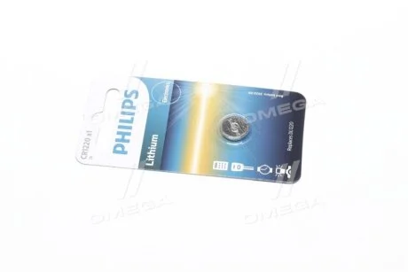 Батарейка CR1220 - 3.0V coin 1-blister (12.5 x 2.0) - Lithium B1 PHILIPS CR1220/00B