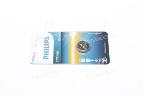 Батарейка CR1632 - 3.0V coin 1-blister (16.0x 3.2) - Lithium B1 PHILIPS CR163200B