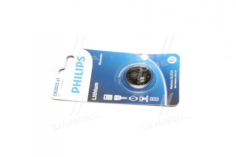 Батарейки кнопочные, литиевые PHILIPS CR202501B (фото 1)