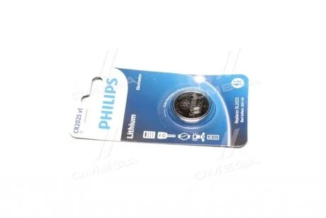 Батарейки кнопочные, литиевые PHILIPS CR202501B