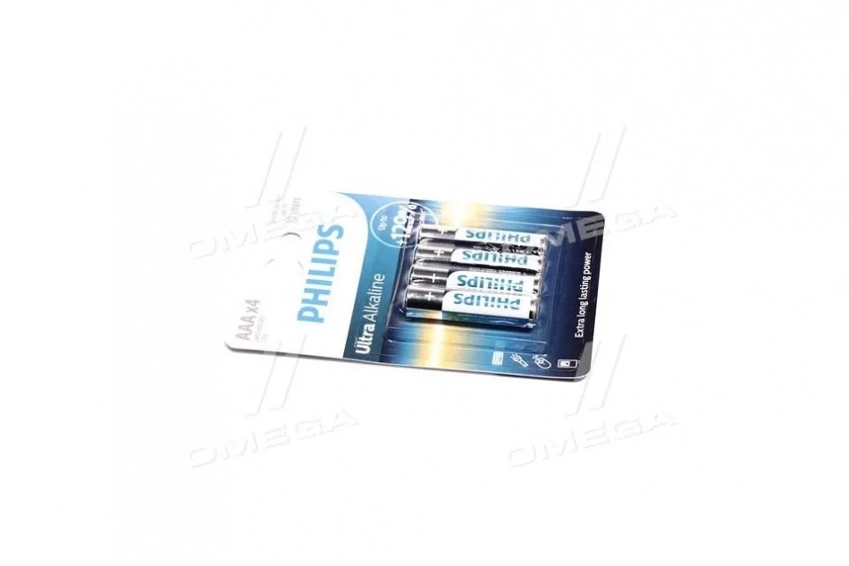 Батарейка LR03/AAA Ultra Alkaline B4 (4 шт) PHILIPS LR03E4B10 (фото 1)