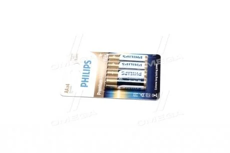 Батарейка Premium Alkaline AA B4 (4 шт) PHILIPS LR6M4B10