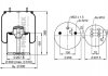 941MB Пневмоподушка причіпа ресора пневматична (з металевим стаканом) BPW PHOENIX 1DK21-1 (фото 2)