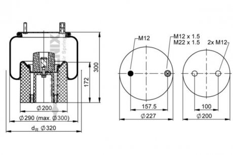 Ресора пневматична PHOENIX 1DK21A-3