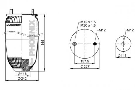 Ресора пневматична PHOENIX 1DK21B-5NP