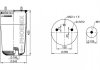 940MB Пневмоподушка причіпа ресора пневматична (без стакана) BPW PHOENIX 1DK21K (фото 2)