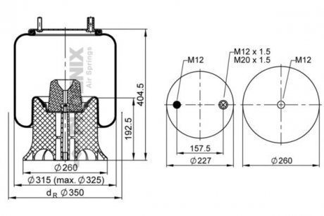 Ресора пневматична PHOENIX 1DK23L-9131