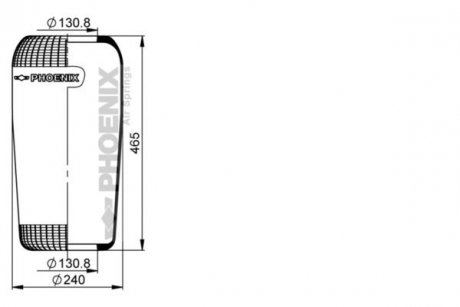 Ресора пневматическая PHOENIX 1F21 (фото 1)