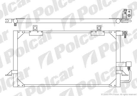 Радиатор кондиционера (Конденсатор) Polcar 1308K8C1