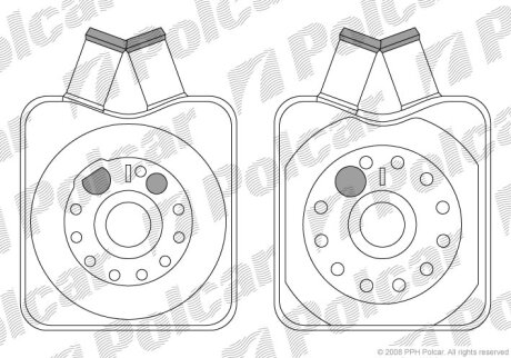 Радиатор масляный Polcar 1308L8-1