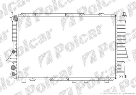 Радиатор охлаждения двигателя Polcar 131608-1