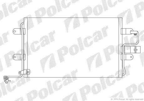 Радиатор кондиционера (Конденсатор) Polcar 1323K8C2